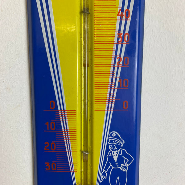 Vintage Emaille Schild Thermometer Varta Qualitäts Batterien