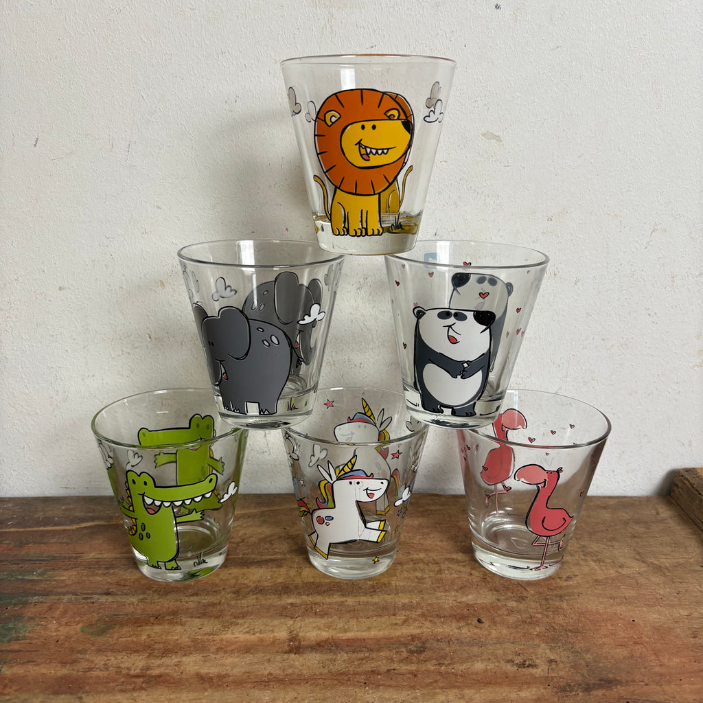 6er Set Kinder Trinkglas Bambini Serie von Leonardo – Trödelfuchs Vintage Shop