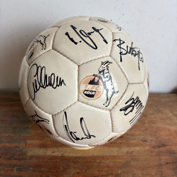 Spielball Fußball 1. FC Köln mit Autogrammen allen Spielern