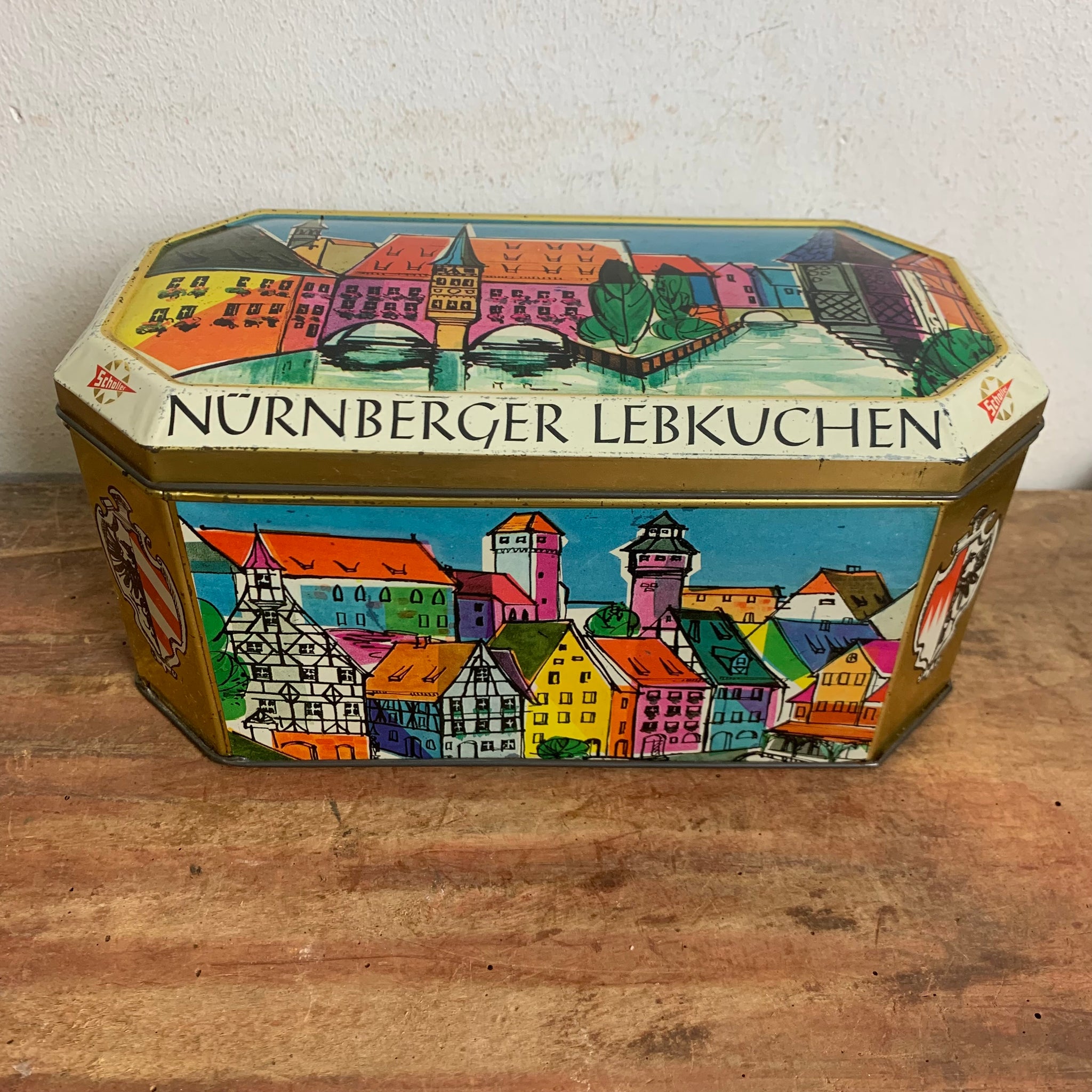 lebkuchen in blechdose aufbewahren Vintage Blechdose Nürnberger Lebkuchen von Schöller – Trödelfuchs Vintage Shop