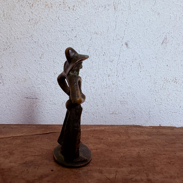 Vintage Bronze Skulptur Cowboy Figur im Stil von Walter Bosse