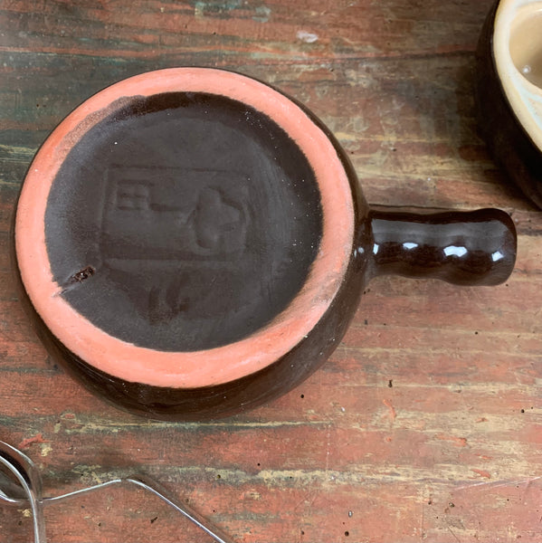 Vintage 6er Set Keramik Schneckenpfännchen von Emile Henry France