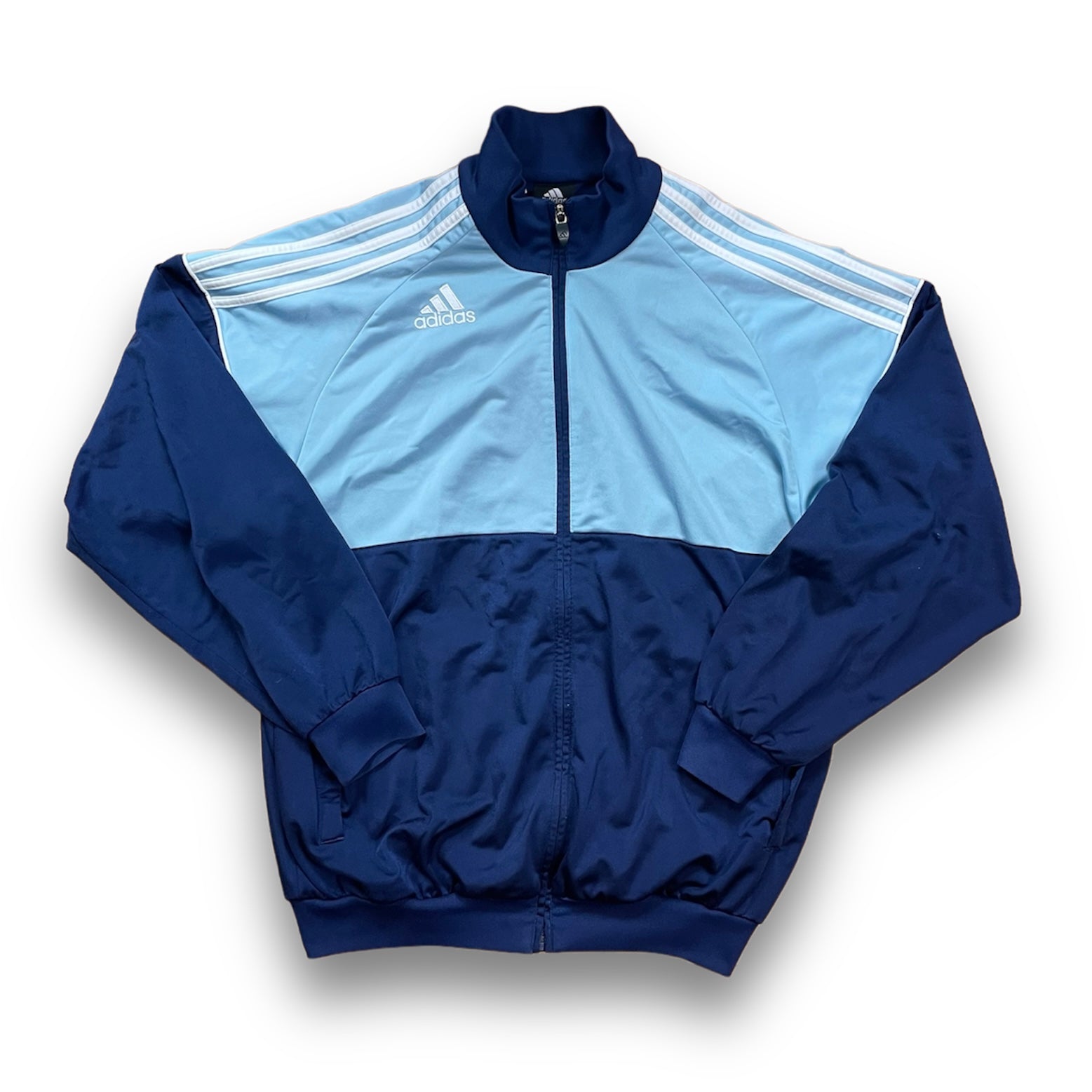 Adidas Trainingsjacke in Hellblau / Blau - Vintage