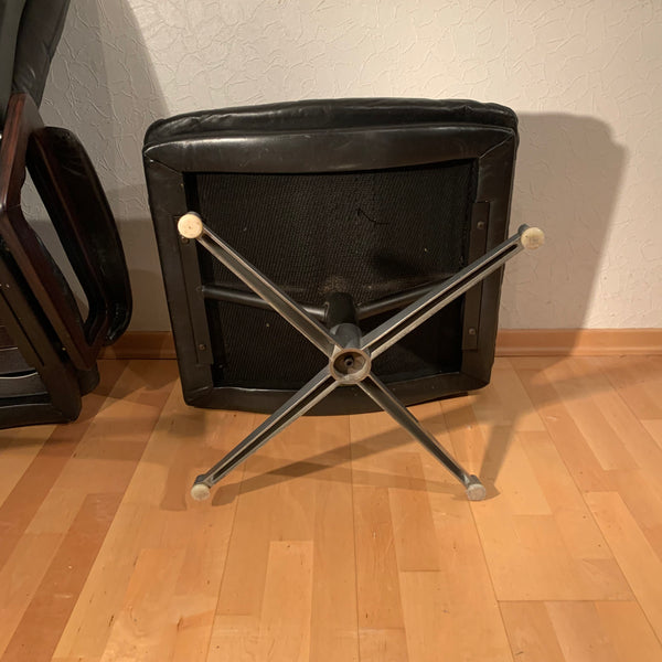 Vintage Lounge Sessel und Ottomane King Chair von André Vandenbeuck für Strässle