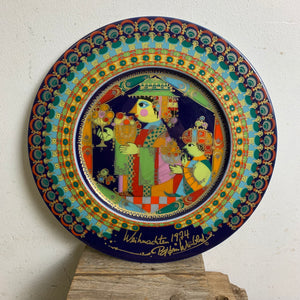 Weihnachtsteller 1974 von Björn Wiinblad für Rosenthal