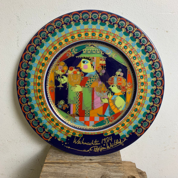 Weihnachtsteller 1974 von Björn Wiinblad für Rosenthal