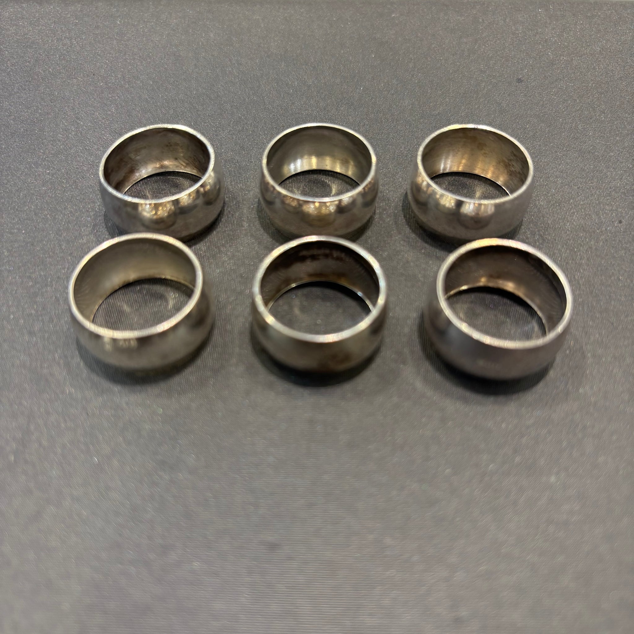 6 Art Deco Serviettenringe Silber von Hans Przyrembel