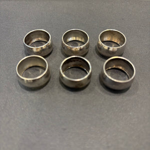 6 Art Deco Serviettenringe Silber von Hans Przyrembel