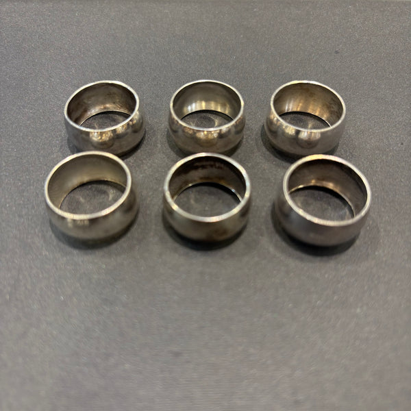 6 Art Deco Serviettenringe Silber von Hans Przyrembel