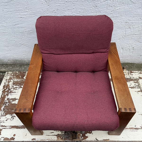 Vintage brutalistischer skandinavischer Design Sessel