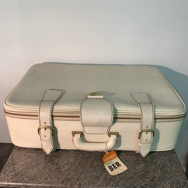 Weißer vintage 70er Jahre Koffer