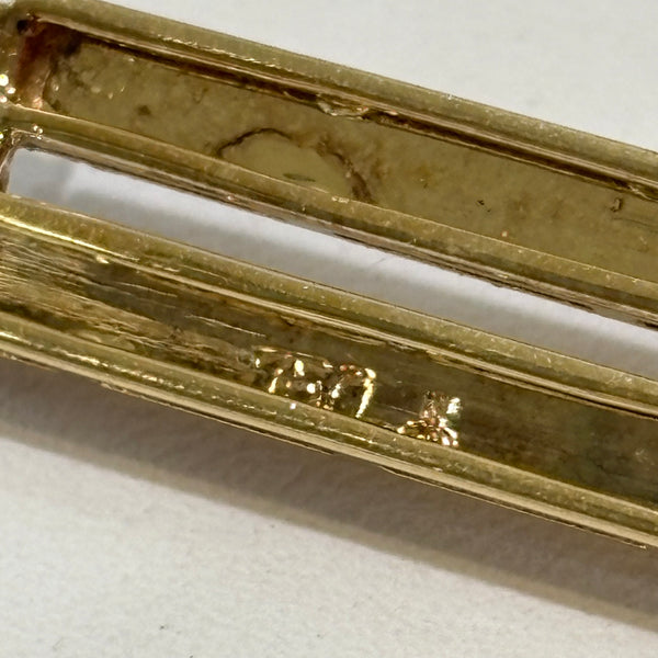 Feuer und Eis Brosche - 750er Goldbrosche mit Saphir und Rubin