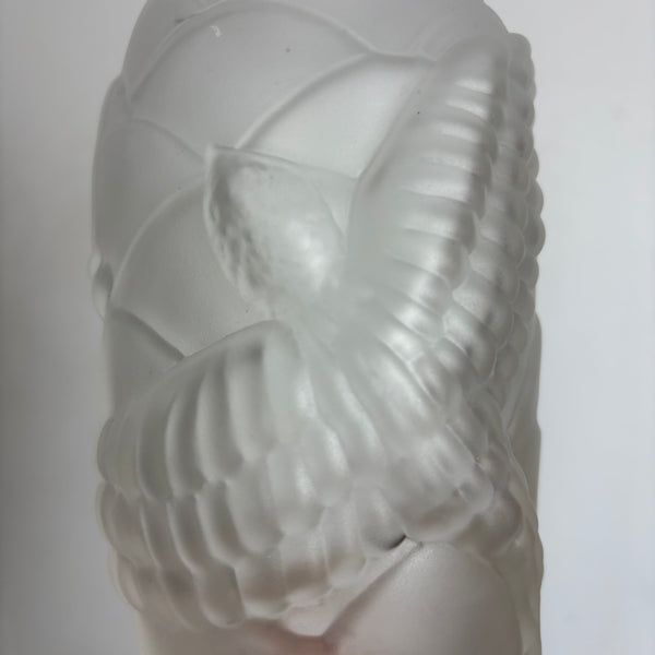 Art Deco Vase aus satiniertem Barolac Glas von Joseph Inwald