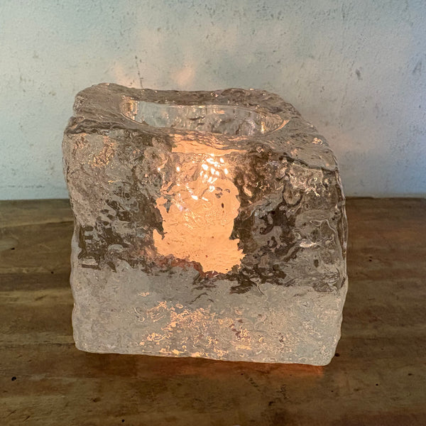 Vintage Teelichthalter Ice Cube