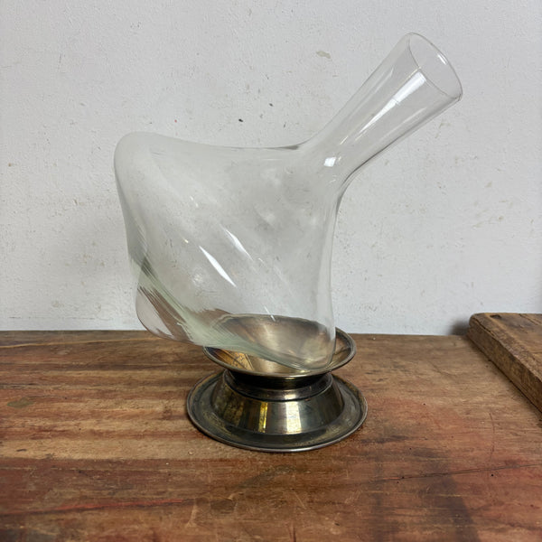 Vintage Wein Dekanter mit versilbertem Sockel
