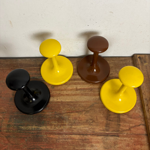 4 vintage Garderobenhaken