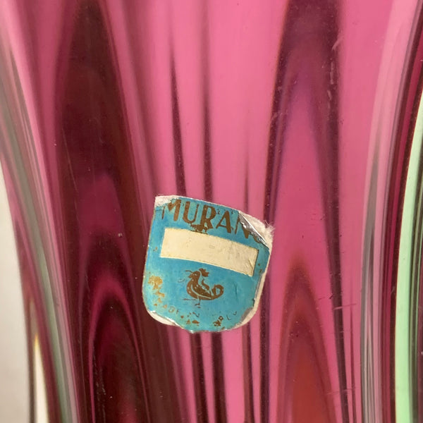 Vintage Glas Vase aus Murano