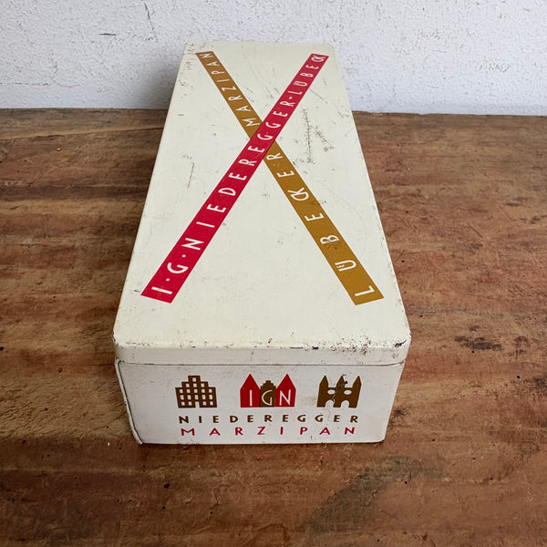 Vintage Blechdose Marzipanpralinen von Niederegger