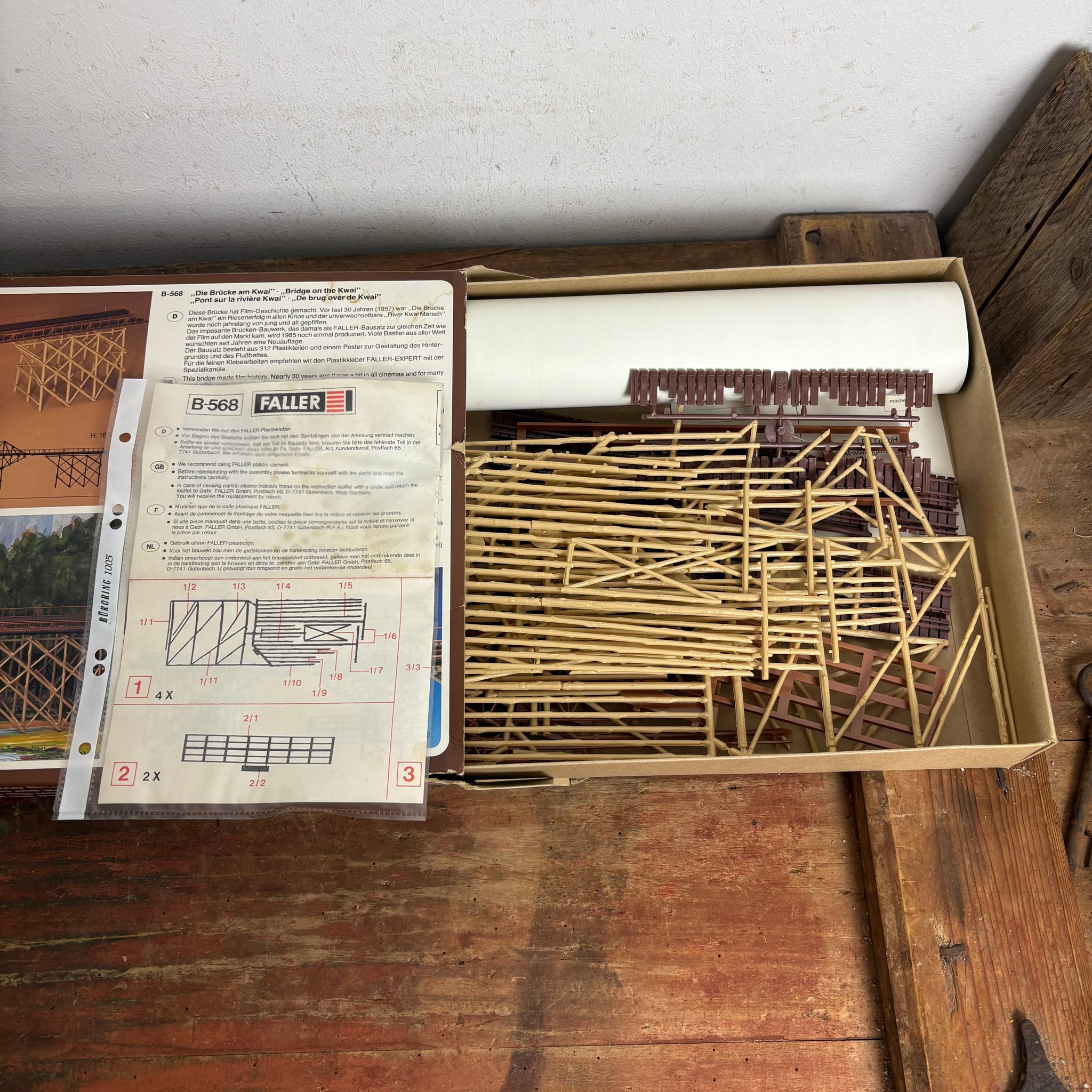FALLER Die Brücke am Kwai HOゲージ Vintage Modellbausatz Die Brücke am Kwai von Faller – Trödelfuchs
