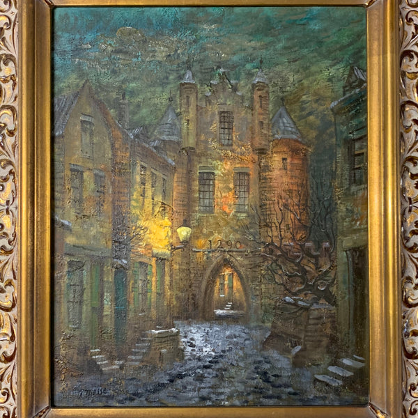 Ölgemälde Gasse in Arnheim von Jacob van der Messe