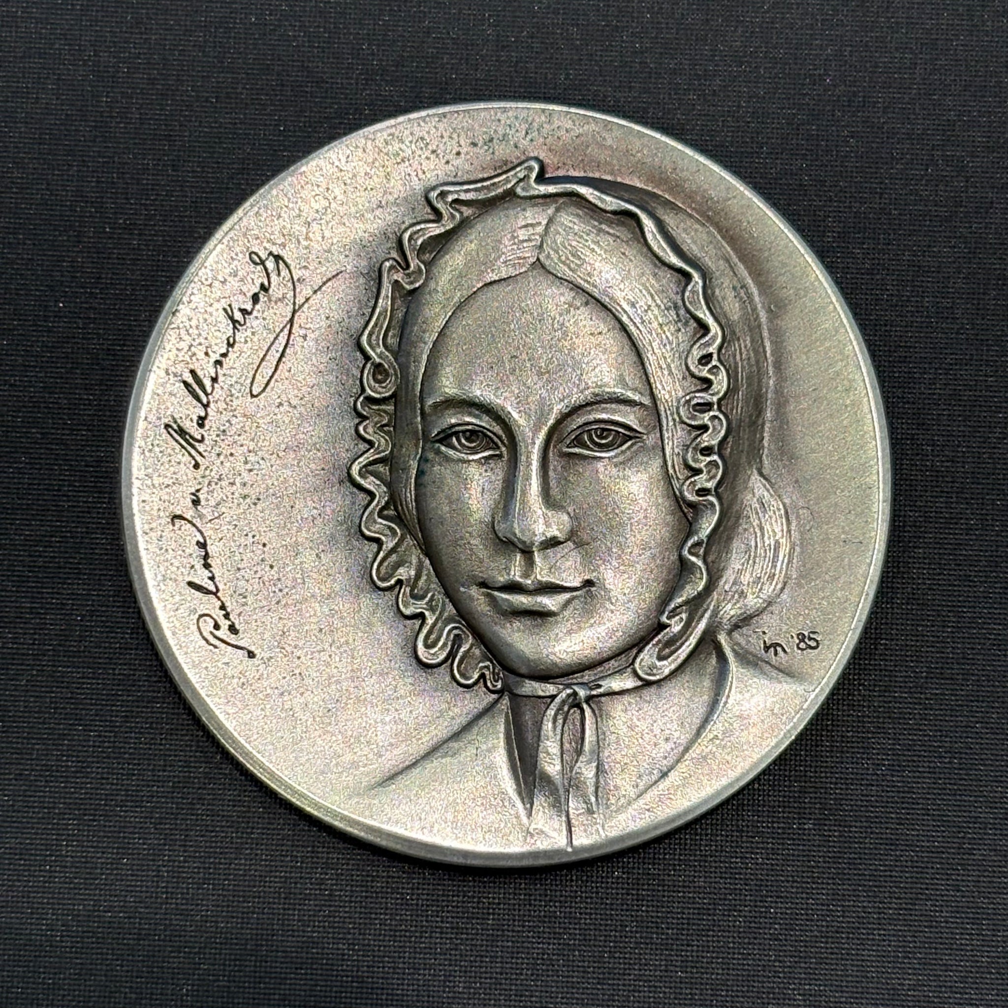 Silber Medaille Paderborn 1985 Auf die Seeligsprechung Pauline von Mallinckrodt