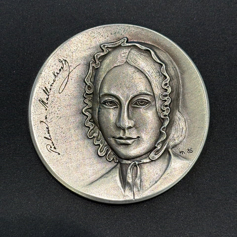 Silber Medaille Paderborn 1985 Auf die Seeligsprechung Pauline von Mallinckrodt