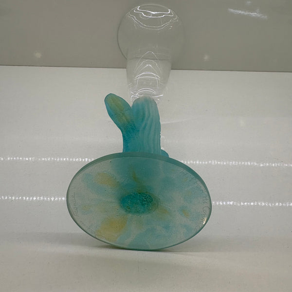 Vintage 6er Set Champagnerflöten Cactus Kollektion von Hilton McConnico für französische Kristallmanufaktur Daum Nancy