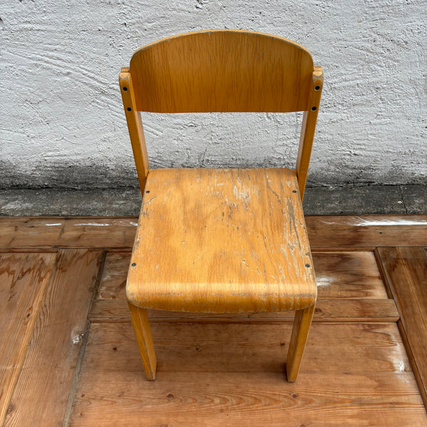 Vintage kleiner Kinderstuhl Schule von Wehrfritz
