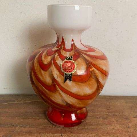 Opaline Florence Vase Vetreria Barieri