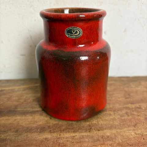 Vintage Mid Century Studio Keramik Vase von Fritz van Daalen 45 38 20