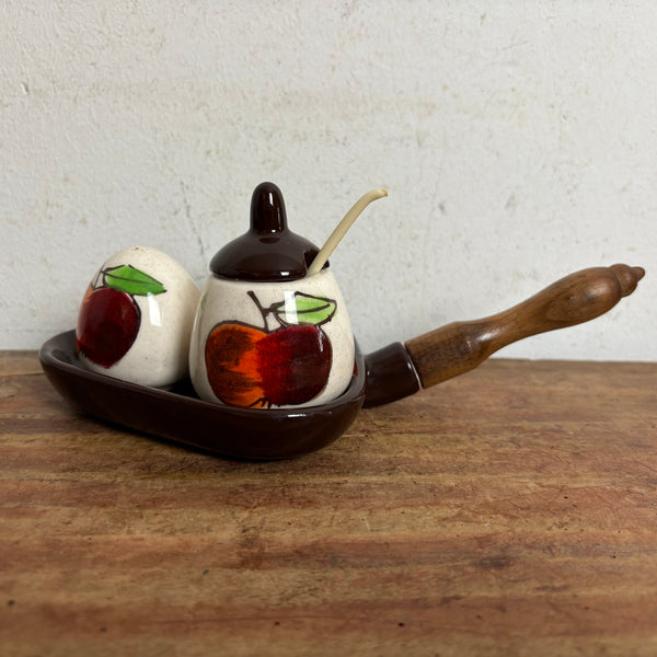 Vintage Salz Pfeffer Senf Menage