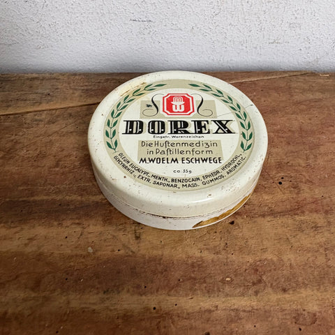 Vintage Blechdose Dorex die Hustenmedizin
