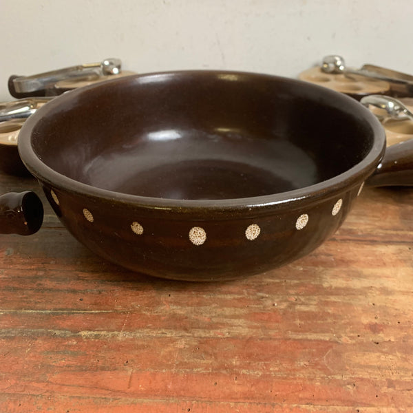 Vintage 6er Set Keramik Schneckenpfännchen von Emile Henry France