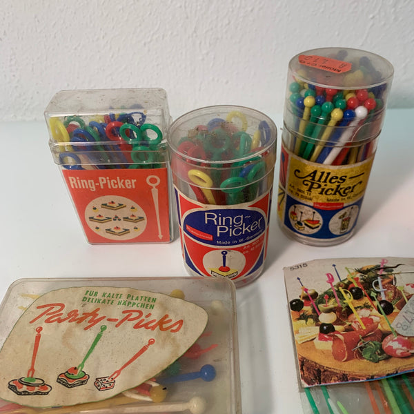 Vintage Konvolut Party Picks Ring Party Picker