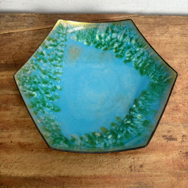 Vintage emaillierte Kupferschale