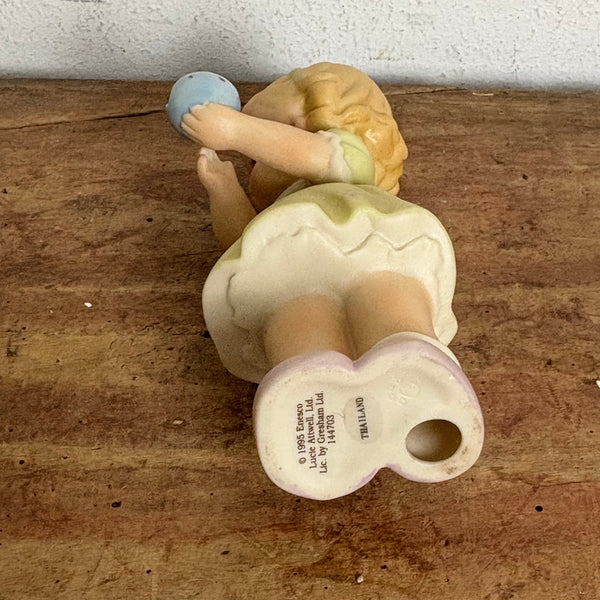 Vintage Figur Memories of Yesterday Girl With Broken Ornament