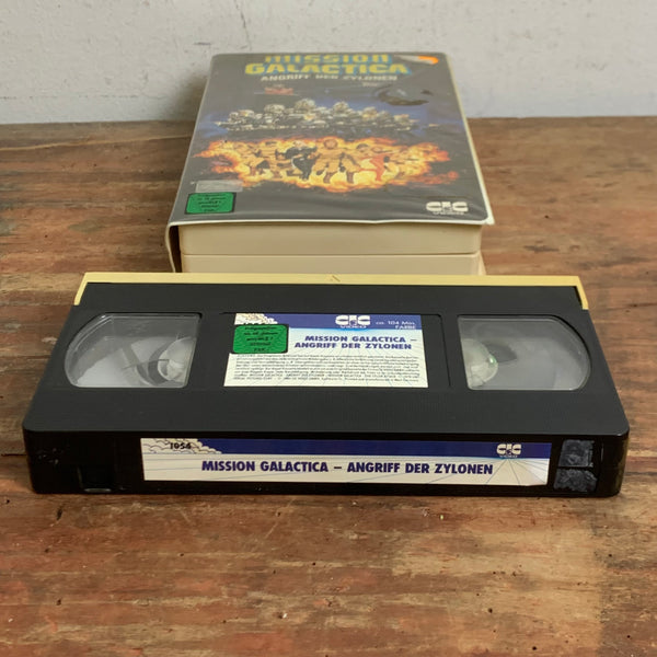 VHS Video Kassette Mission Galactica Angriff der Zylonen