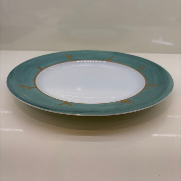 Vintage 12 Speise Teller Cactus Kollektion von Hilton McConnico für französische Kristallmanufaktur Daum Nancy und die Porzellanmanufaktur Limoges