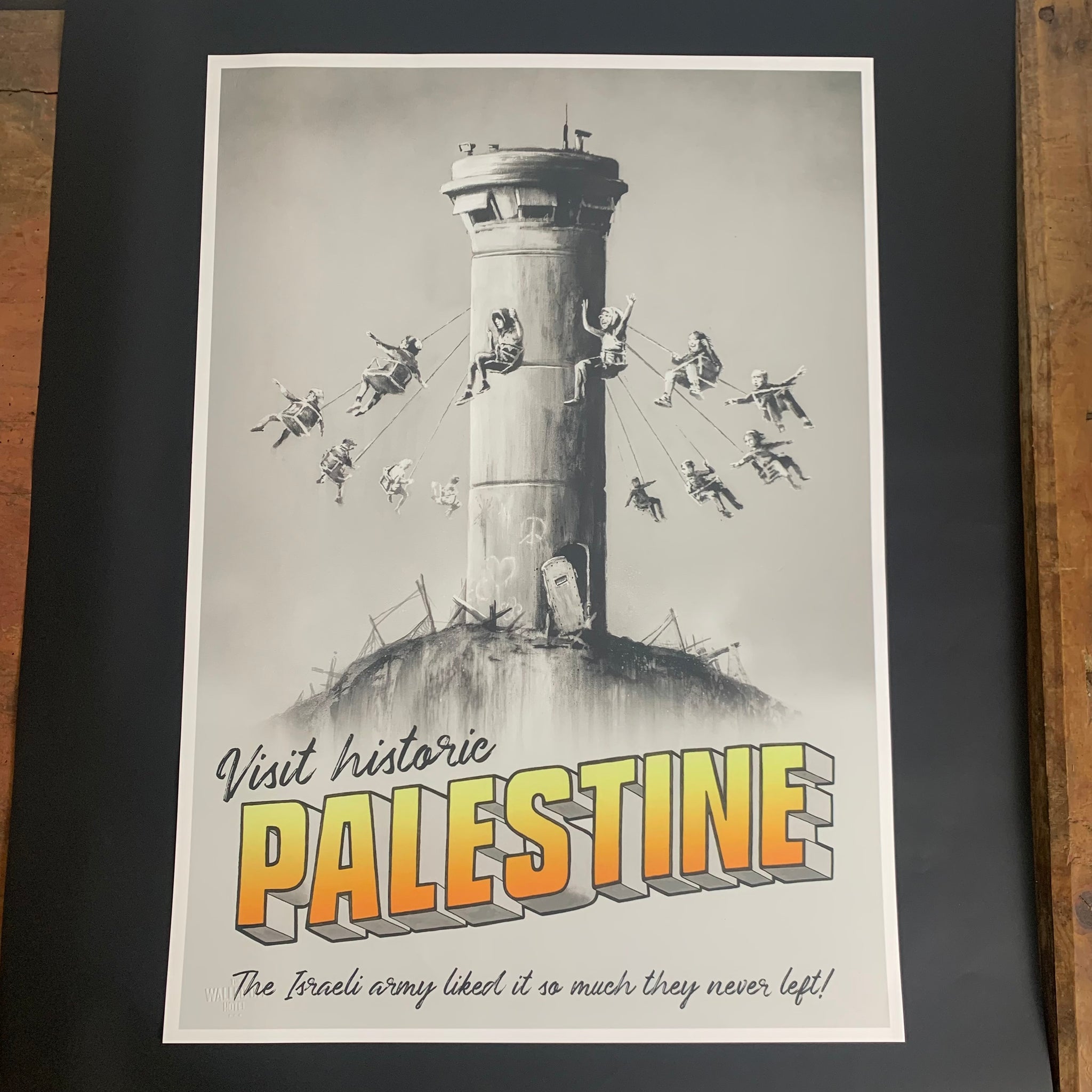 Poster Plakat The Walled Off Hotel von Banksys Hotel in Bethlehem