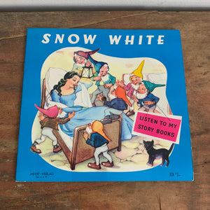 Mid Century Schallplatten Bilderbuch Snow White