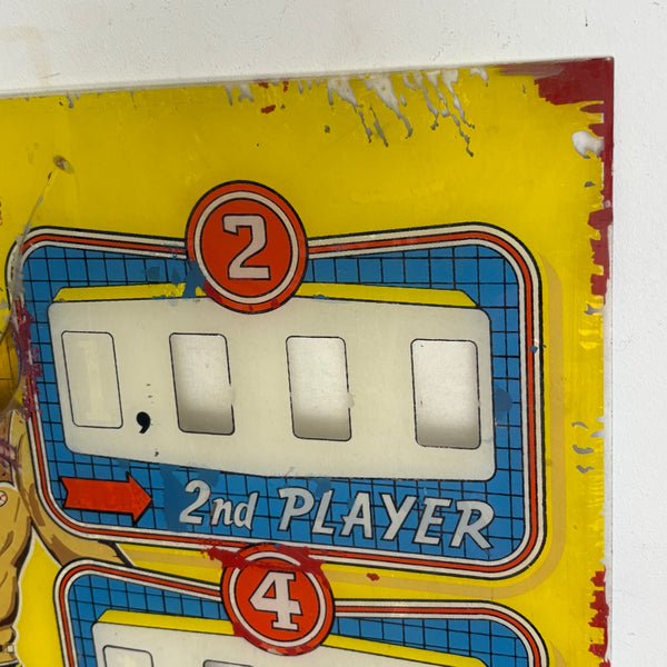 Vintage Pinball Backglass Flipperscheibe Gottlieb Texan