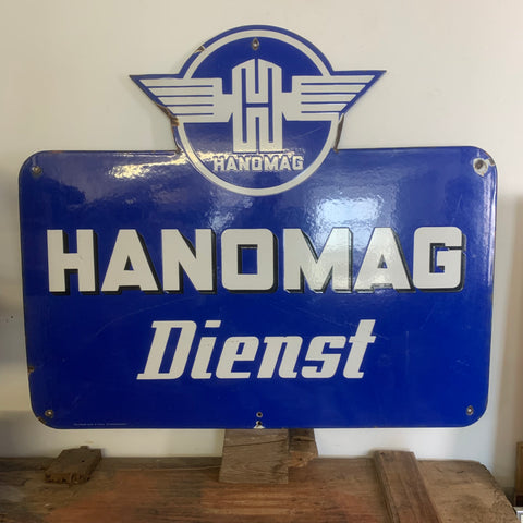 Großes Emaille Schild Hanomag