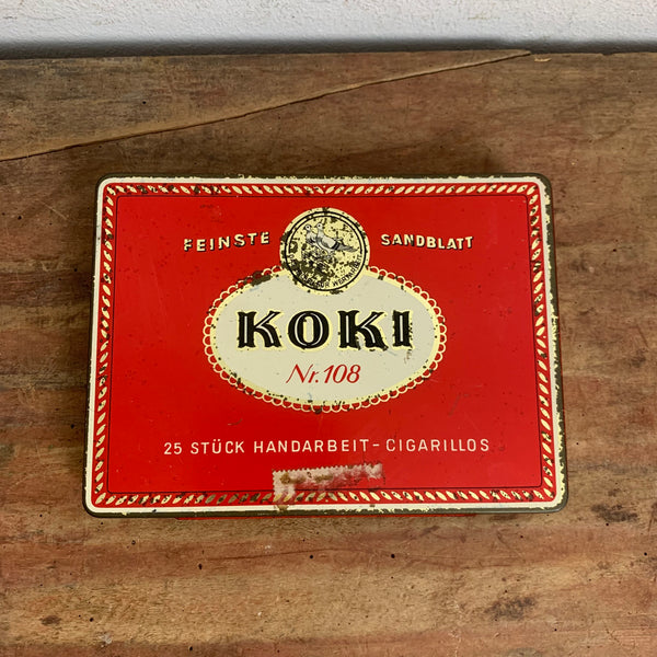 Vintage Cigarillos Blechdose Koki Nr. 108