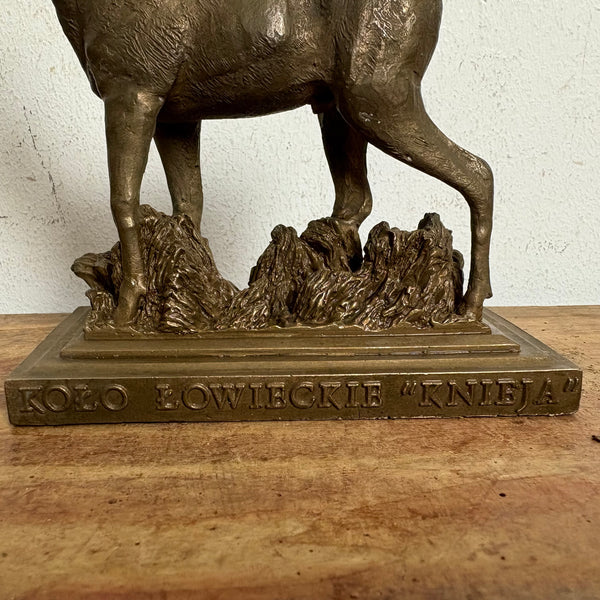 Vintage Bronze Skulptur Rehbock