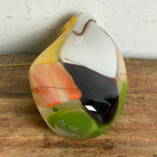 Vintage Mid Century Glas Vase Mdina Malta