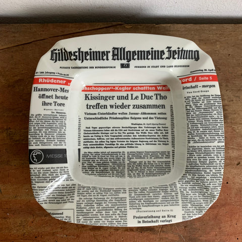 Vintage Aschenbecher Hildesheimer Allgemeine Zeitung