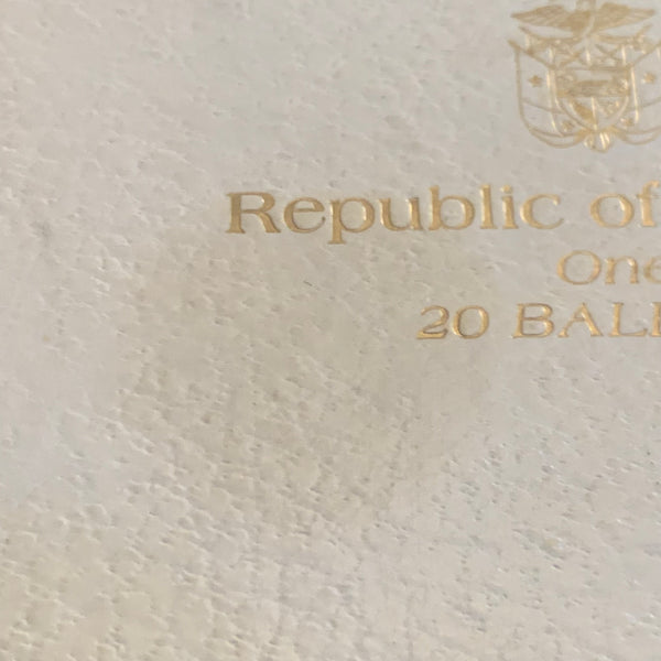 Silber Münze 20 Balboas Republic of Panama 1974