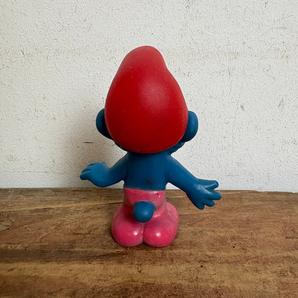 Vintage große Papa Schlumpf Quitsch Figur von Peyo