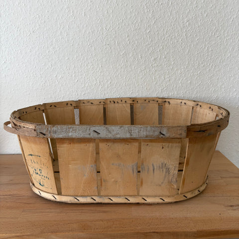 Vintage dekorativer Obstkorb Erntekorb Spankorb