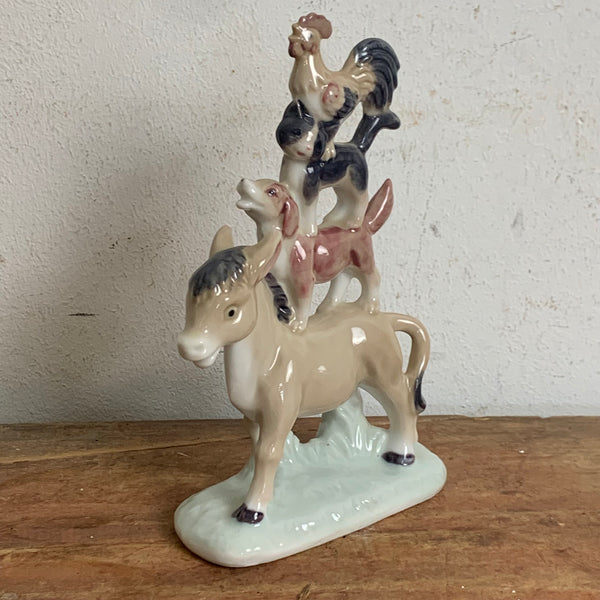 Vintage Porzellan Figur Bremer Stadtmusikanten